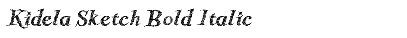 Kidela Sketch Bold Italic